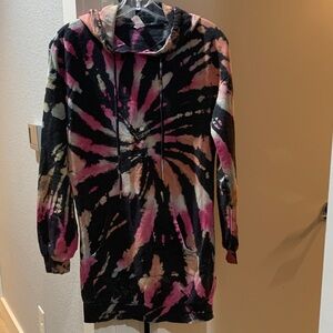 Tie-Dye Hoodie Dress